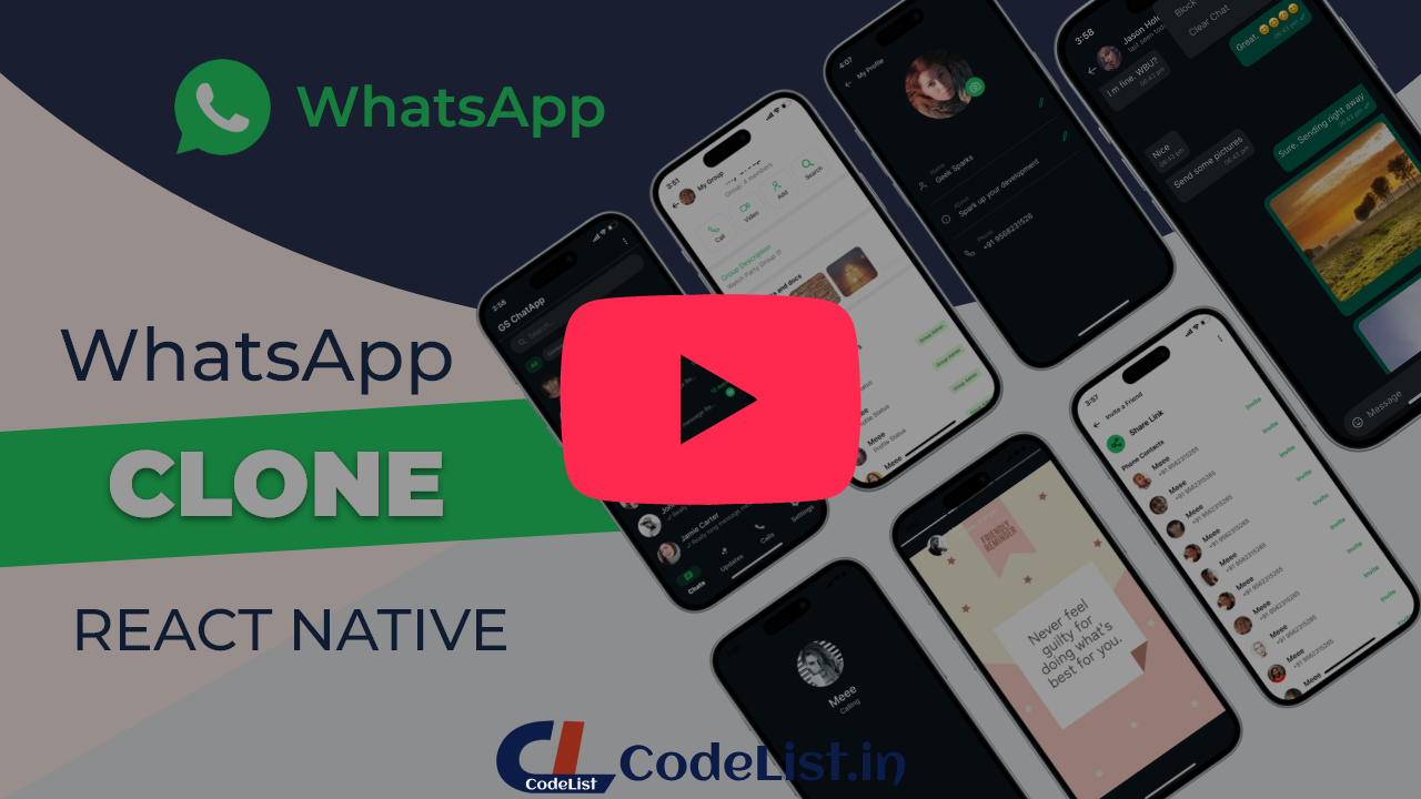 GS ChatApp – The Ultimate WhatsApp Like Chatting UI Kit React Native Expo