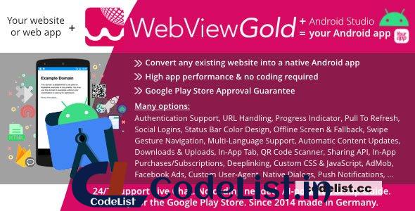 WebViewGold for Android v15.5 – Convert website to Android app – nulled