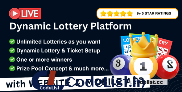 Dynamic Lottery & Competition Platform v4.9 – Online Lotteries, Lucky Draws, Raffles, and Contests