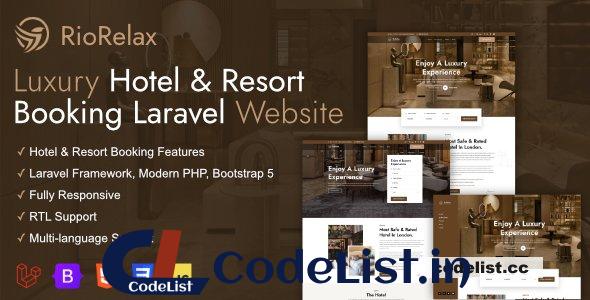 RioRelax v1.6.1 – Laravel Luxury Hotel & Resort Booking Website – nulled