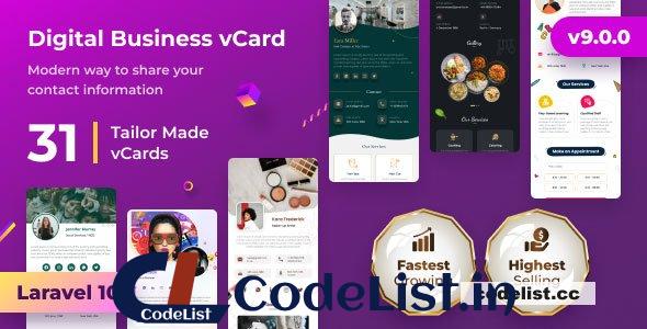 vCard SaaS v9.0.0 – Business Card Builder SaaS – Laravel VCard Saas – NFC Card