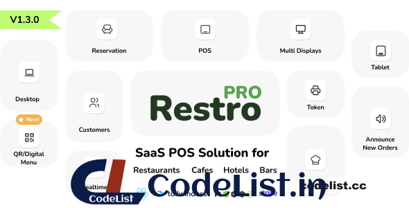 RestroPRO SaaS v1.3.0 – POS software for Restaurant, Cafe, Hotel, Food Truck