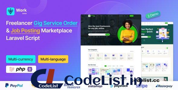 Workzone v3.0.0 – Freelancer Marketplace for Gig Service Order & Job Posting Laravel Script