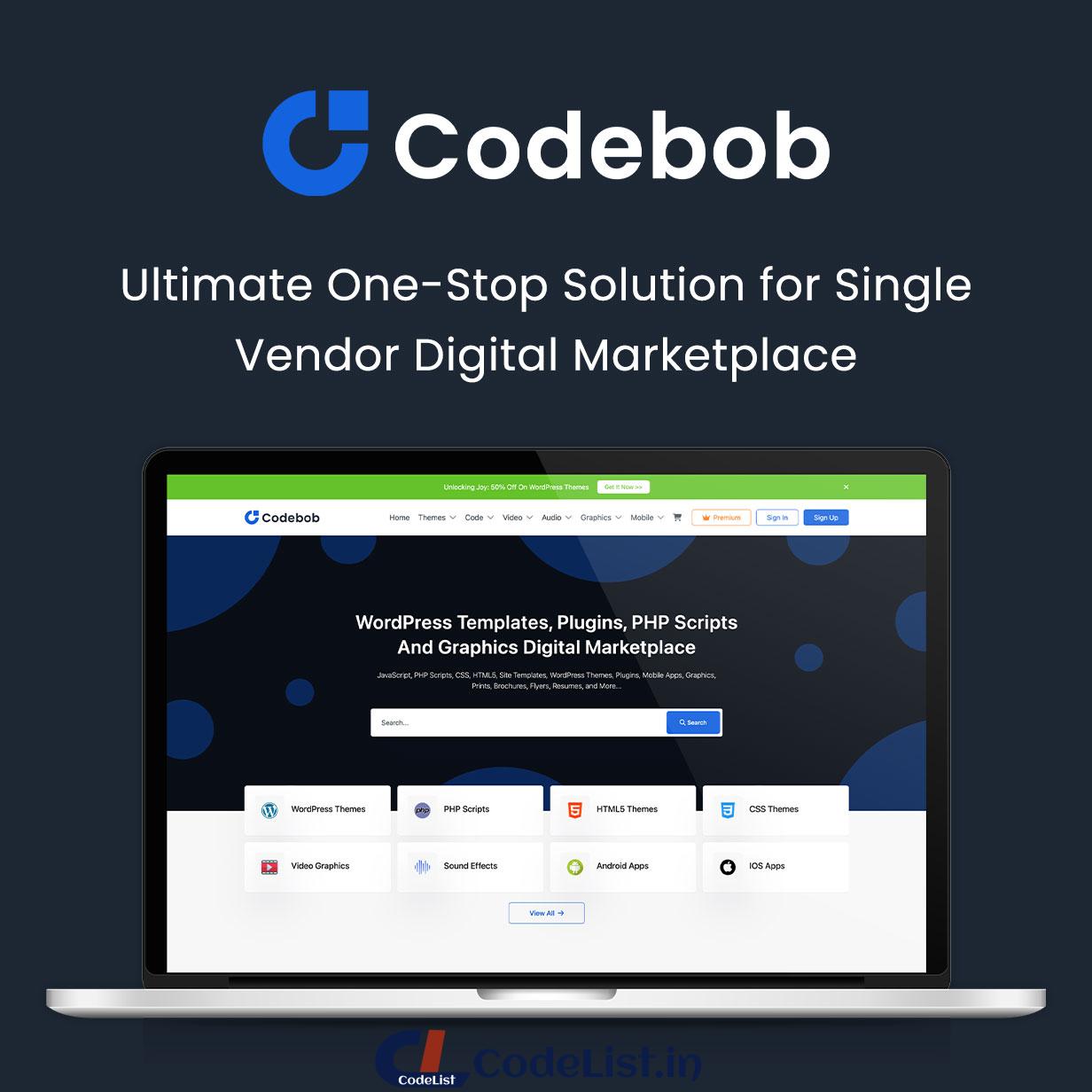 Codebob – Single-Vendor Digital Marketplace