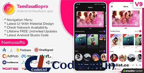 Tamilaudiopro v9.3 – Online Music Streaming Apps – nulled