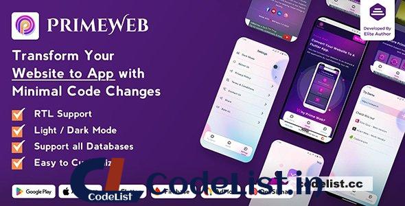 Prime Web v2.0.1 – Convert Website to a Flutter App