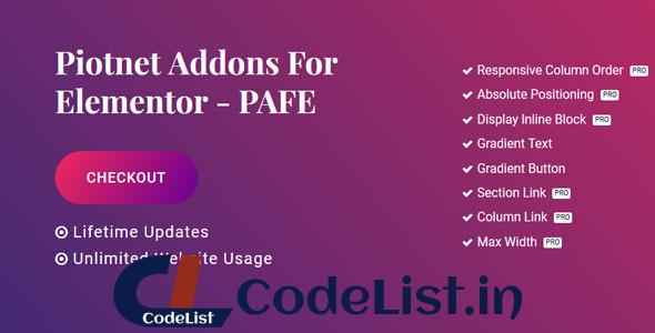 Piotnet Addons Pro For Elementor v7.1.32