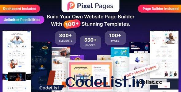 PixelPages v1.0.6 – SAAS Application Website Builder for HTML Template