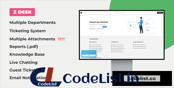Z Desk v2.2 – Support Tickets System with Knowledge Base and FAQs – nulled