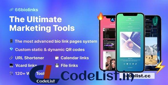 66biolinks v47.0.0 – Bio Links, URL Shortener, QR Codes & Web Tools (SAAS) – nulled