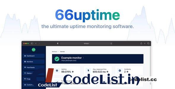 66Uptime v32.0.0 – Uptime & Cronjob Monitoring tool – nulled