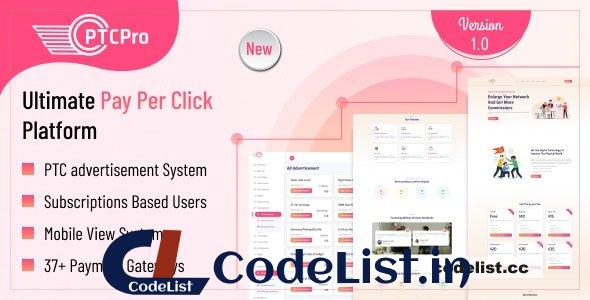 PTC Pro v1.0 – A Complete Pay Per Click Platform – nulled
