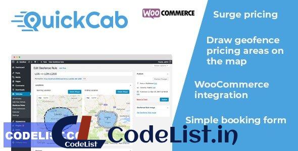 QuickCab v1.3.0 – WooCommerce Taxi Booking Plugin