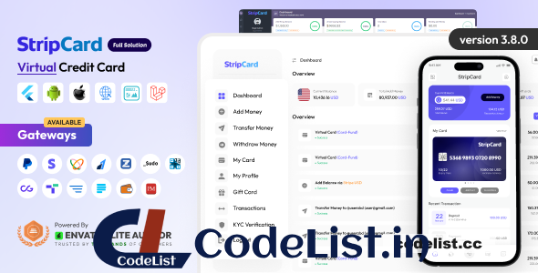 StripCard v3.8.0 – Virtual Credit Card Full Solution – nulled