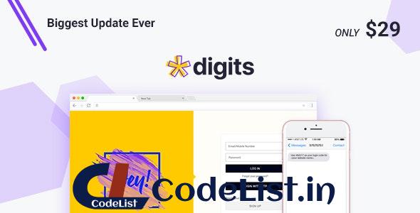 Digits v8.2.1.1 – WordPress Mobile Number Signup and Login