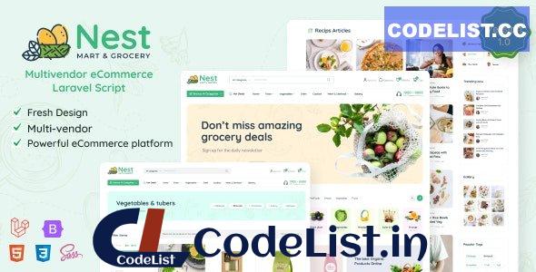 Nest v1.15.0 – Multivendor Organic & Grocery Laravel eCommerce – nulled