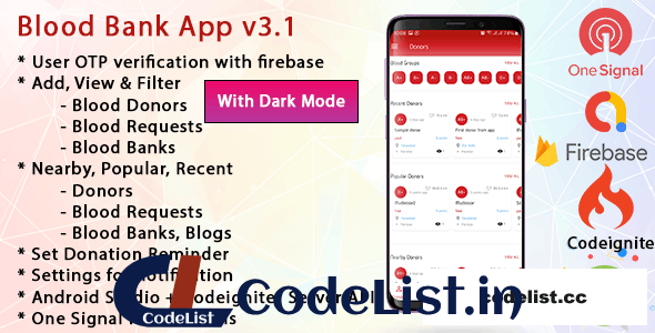 Blood Bank App With Admin Panel & Material Design v3.1.1