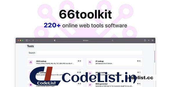 66toolkit v9.0.0 – Ultimate Web Tools System (SAAS) – nulled