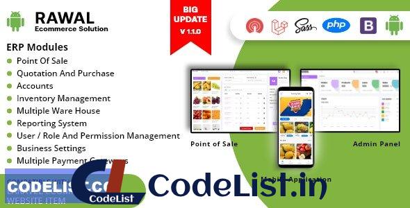 Rawal v1.1.7 – Android & Laravel Ecommerce Solution with POS for Single & Multiple Location Business Brand
