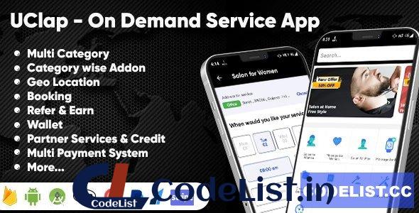 UClap v1.2 – On Demand Home Service App | UrbanClap Clone | Android App with Interactive Admin Panel