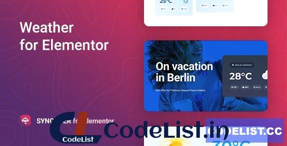 Synopter v1.1.4 – Weather for Elementor