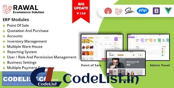 Rawal v1.1.6 – All in One Laravel Ecommerce Solution with POS for Single & Multiple Location Business Brand