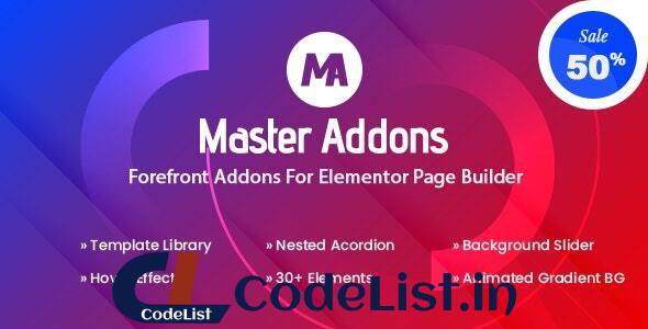 Master Addons for Elementor (Pro) v1.8.1