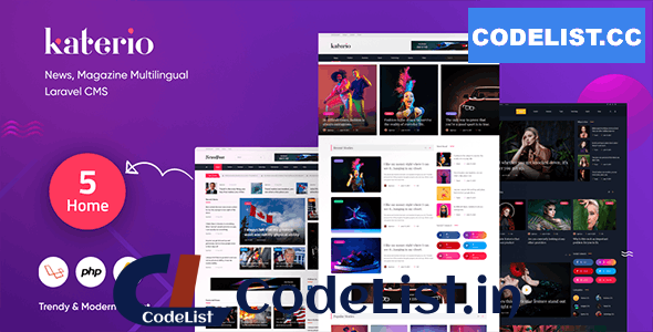 Katerio v1.0 – News, Magazine Multilingual Laravel CMS