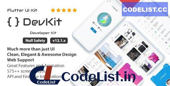 DevKit v12.1.0 – Flutter UI Kit