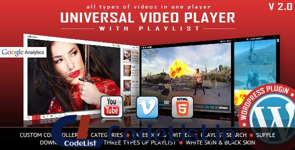 Universal Video Player v3.8 – WordPress Plugin