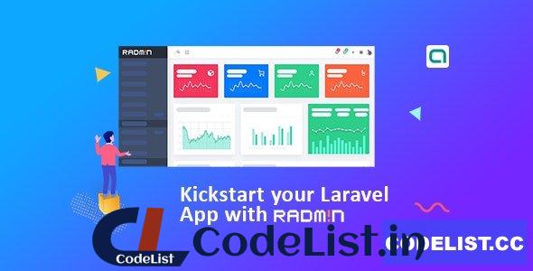 Radmin v3.1.0 – Laravel Admin starter with REST API, User Roles & Permission