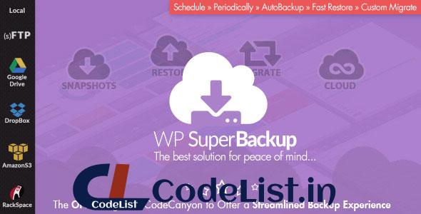 Super Backup & Clone v2.3 – Migrate for WordPress