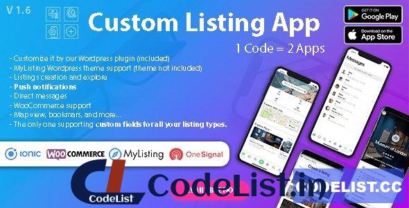 Custom Listing App v1.6.2 – Directory Android and iOS mobile app with Ionic 5 for MyListing ListingPro