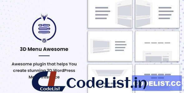 Stunning 3D Off Canvas Menu WordPress Plugin v1.0.2 – 3D Menu Awesome