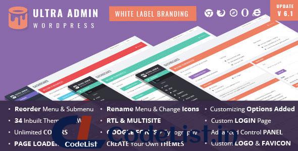 Ultra WordPress Admin Theme v10.1