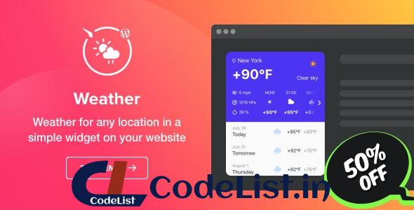 Weather Forecast v1.1.0 – WordPress Weather Plugin