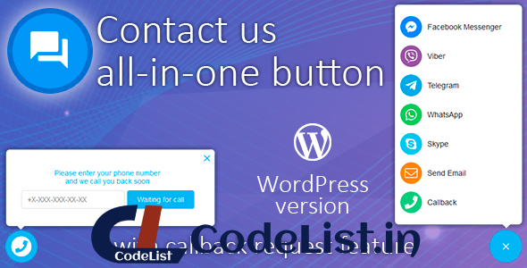 Contact us all-in-one button with callback v1.8.1 – WordPress Plugin