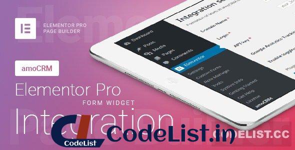 Elementor Pro Form Widget – amoCRM – Integration v1.1.0