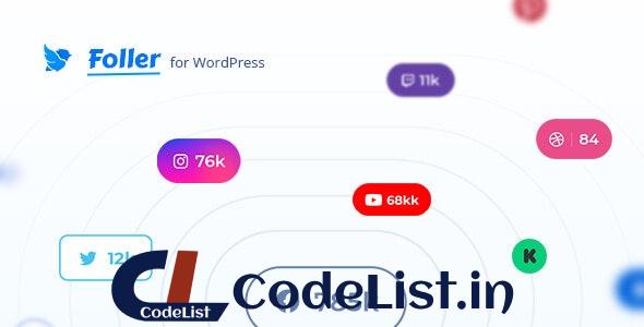 Foller v1.1.1 – Social followers bar for WordPress