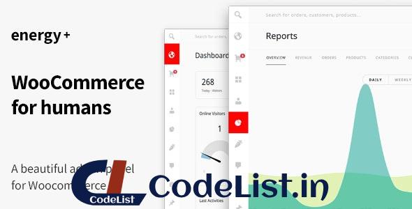 Energy+ v1.1.8 – A beautiful admin panel for WooCommerce