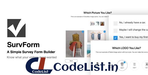SurvForm v1.0.1 – Survey Form Builder Plugin For WordPress