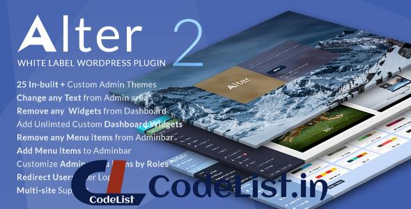 WpAlter v2.4.0 – White Label WordPress Plugin