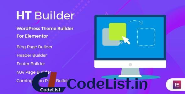 HT Builder Pro v1.0.2 – WordPress Theme Builder for Elementor