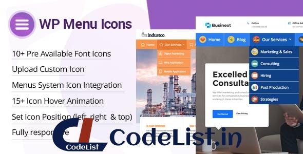 WP Menu Icons v1.1.2 – Effectively Add & Customize Icons For WordPress Menus