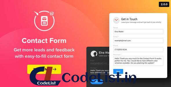 Contact Us Form v2.1.0 – WordPress Contact Form Plugin