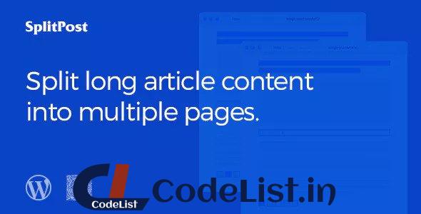 Epic Split Post v1.0.3 – Post Content Splitter as Slider