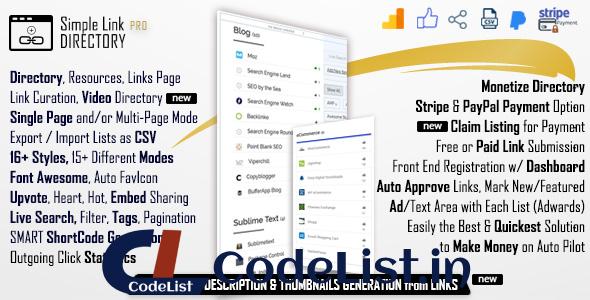Simple Link Directory Pro v11.6.8