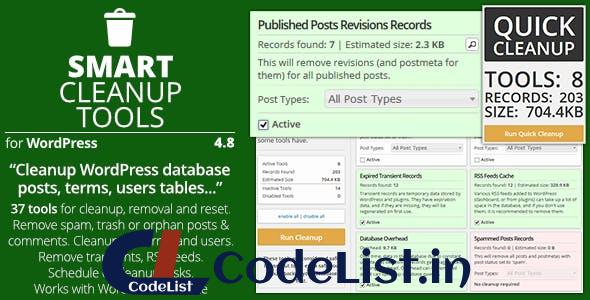 Smart Cleanup Tools v4.8 – Plugin for WordPress