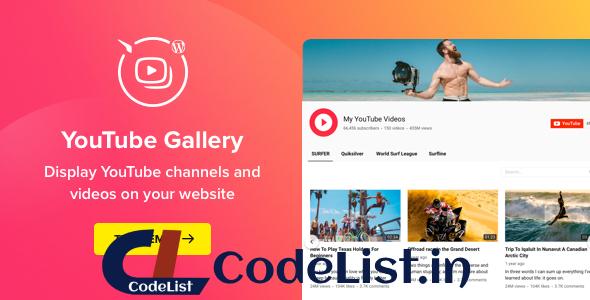 YouTube Plugin v3.1.0 – WordPress YouTube Gallery