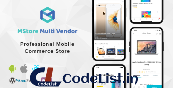 MStore Multi Vendor v1.0.1 – Complete React Native template for WooCommerce